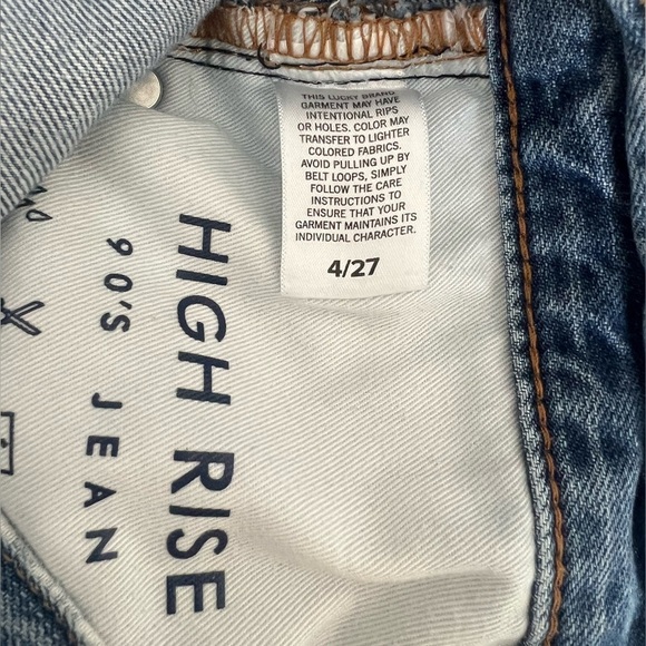 Women's High Rise Lucky Brand 90’s Straight Leg Jeans Size 4 - Picture 4 of 4